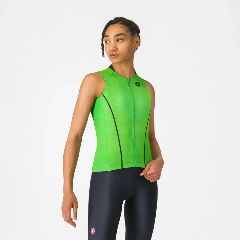 CASTELLI ANIMA FLOW Naisten hihaton jersey Vihreä Superhinta