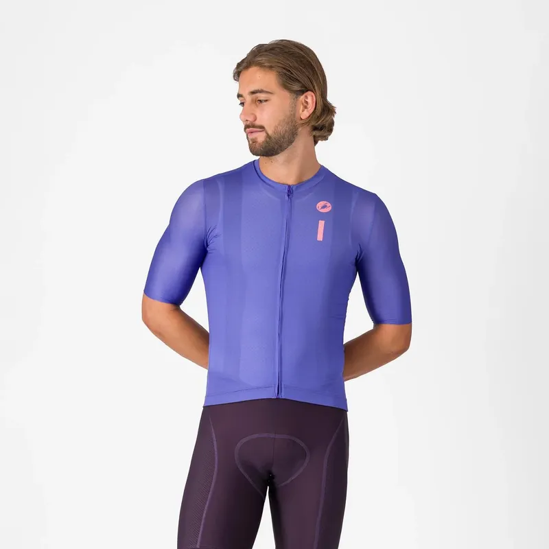 Edullinen Paita CASTELLI DRITTONE LOGO lyhythihainen violetti