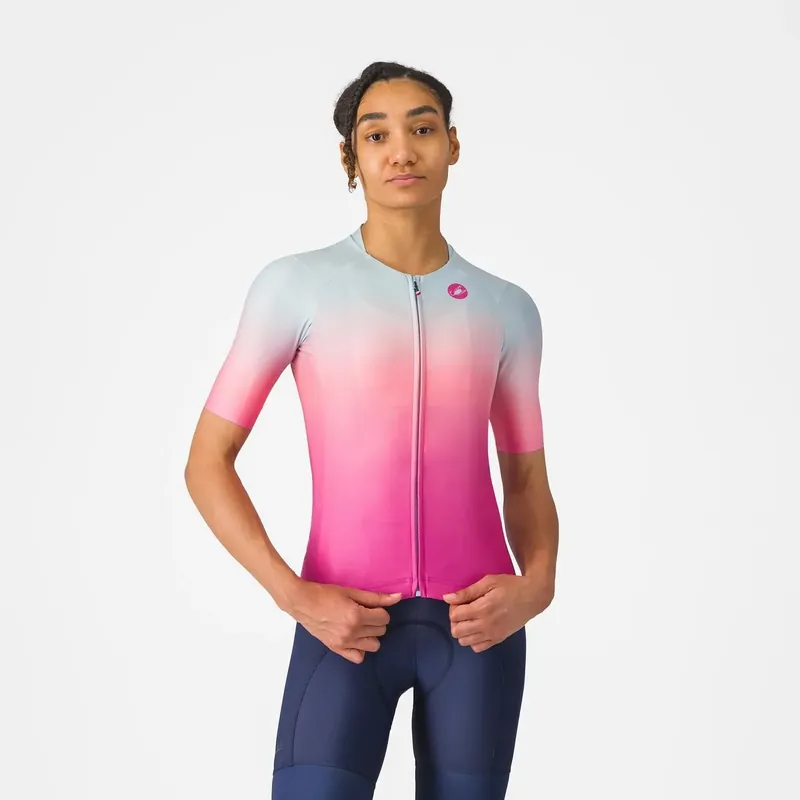 CASTELLI UPF Naisten lyhythihainen jersey Pinkki Viikonlopputarjous