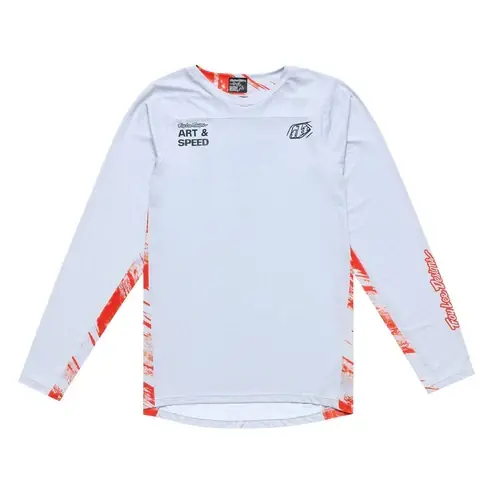 Uutuus TROY LEE DESIGNS SKYLINE -paita pitkillä hihoilla valkoinen/punainen