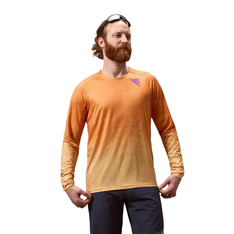 ENDURA SINGLETRACK PRINT pitkähihainen pyöräilypaita End Orange Erikoistarjous