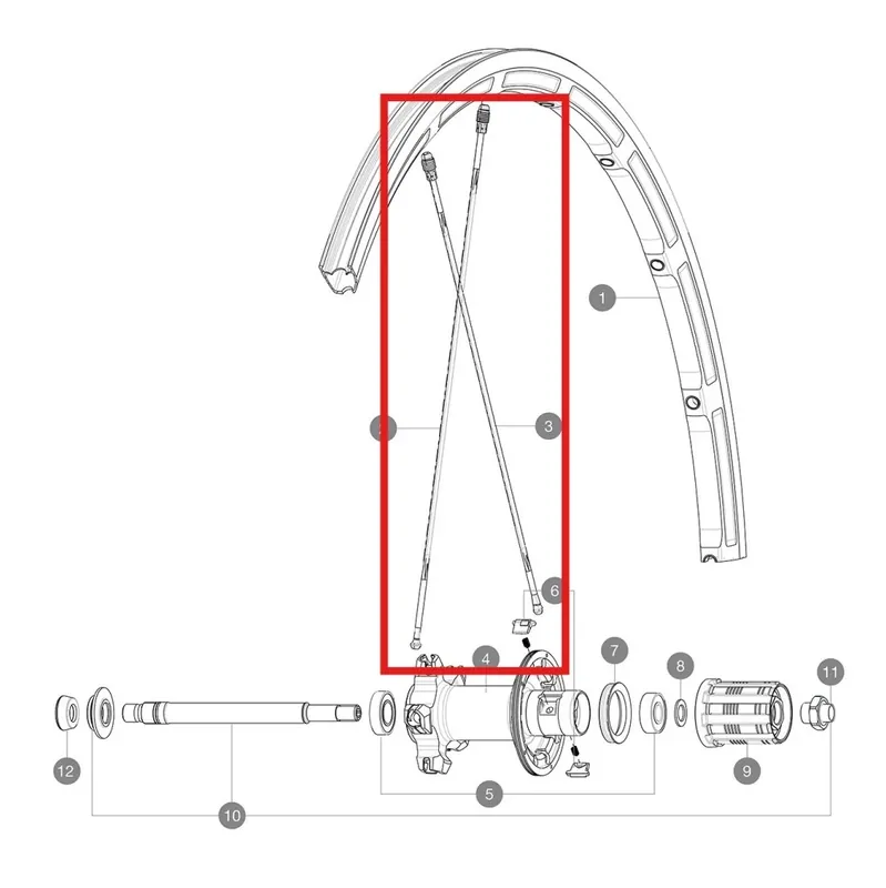 Setti 10 puolaa Taka MAVIC KSYRIUM SLS 298.5mm Mutterit M7/7 Merkkituote