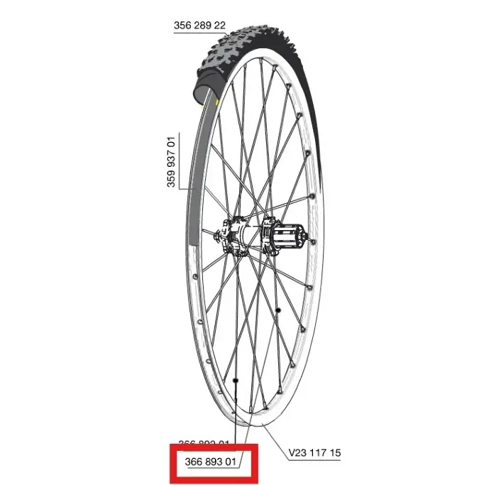 Setti 12 puolaa Taka MAVIC CROSSROC/CROSSRIDE UST/CROSSMAX ELITE/XA ELITE 27.5" ALLROAD ELITE ROUTE+ 650 275mm Pakollinen (Must-Have)