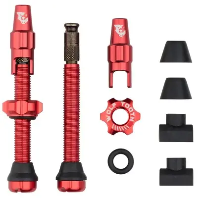 Ajankohtainen 2 kpl n setti WOLF TOOTH CLIK VALVE tubeless-venttiileitä punainen