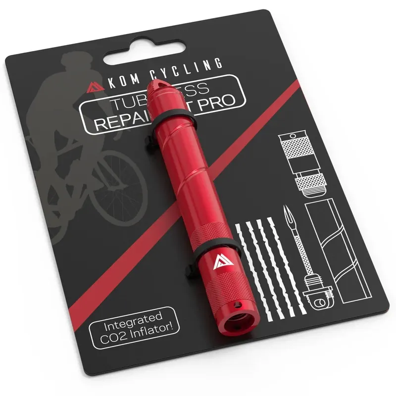 Pakollinen (Must-Have) KOM CYCLING Tubeless PRO -korjaussarja Punainen
