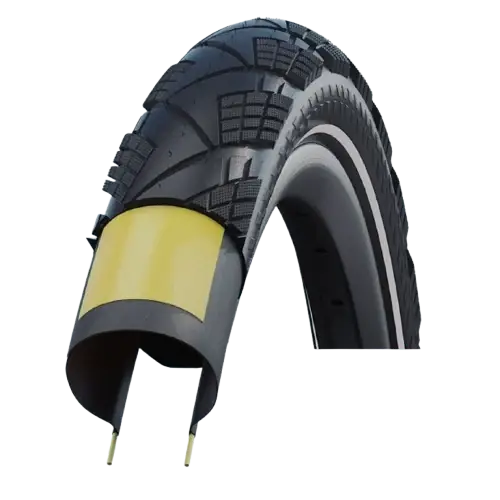 Päivän Tarjous SCHWALBE MARATHON EFFICIENCY 650x55 ADDIX V-Guard Reflex TubeType Souple Musta rengas