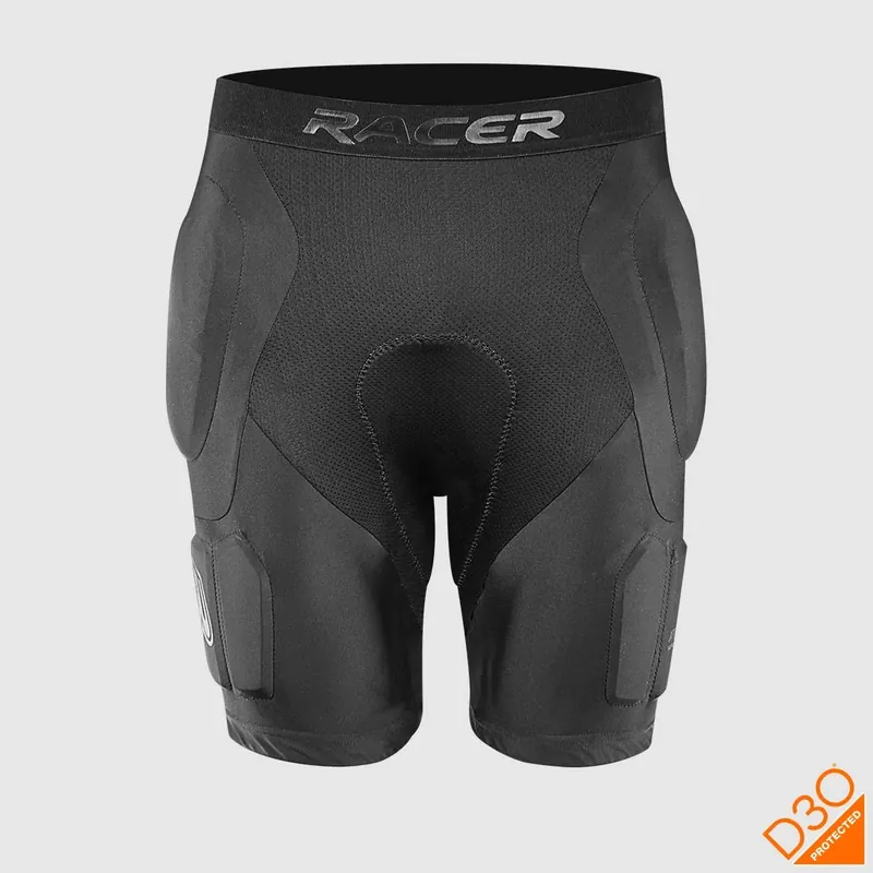 RACER PROFILE SHORT 2 D3O -suojashortsi musta Uutuus