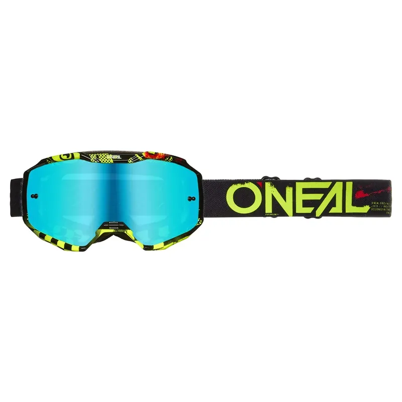 O‘NEAL B-10 ATTACK Junior -maski Musta/Keltainen Radium Sininen linssi Aito