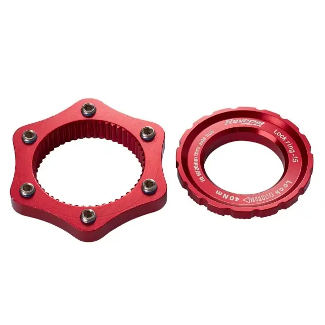 Edullinen REVERSE COMPONENTS Centerlock> 6 Reikää -sovitin Punainen
