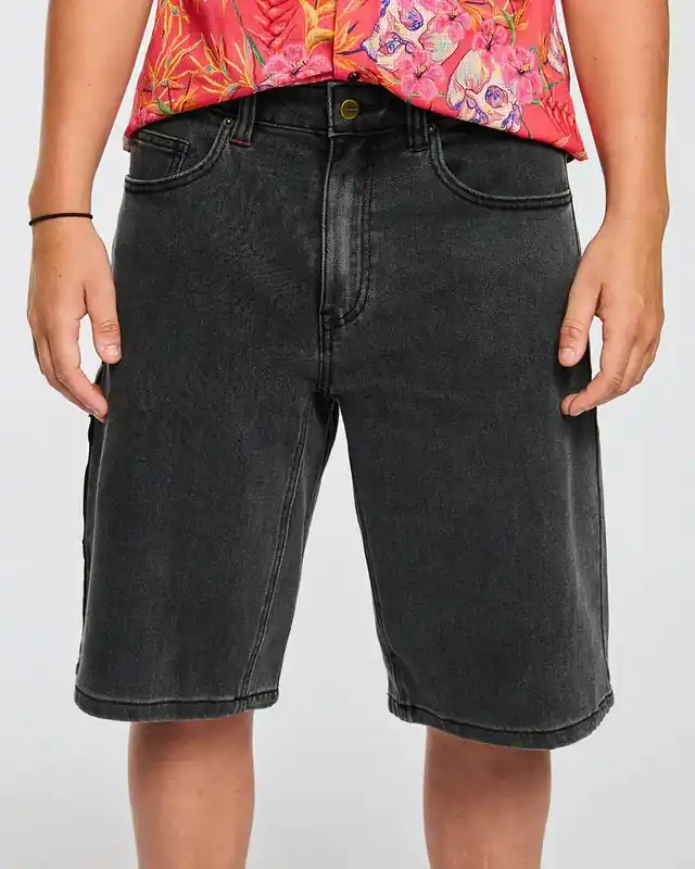 DHARCO JORT UNISEX COASTAL WASH -shortsit Musta Tehdashinta