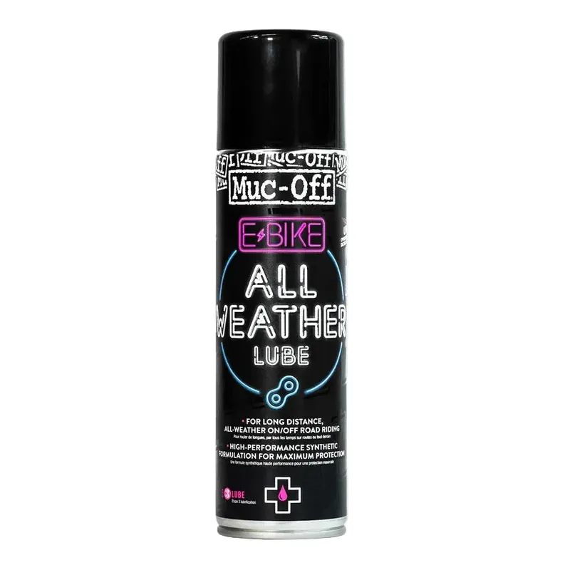 MUC-OFF ALL WEATHER LUBE E-BIKE Ketjun Kaikkiin Olosuhteisiin Soveltuva Voiteluaine (250 ml) Tehdashinta