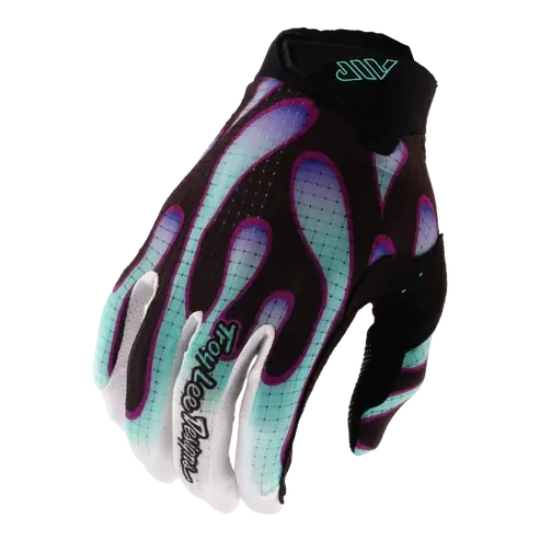 Hansikkaat TROY LEE DESIGNS AIR OVERSPRAY Musta/Real Teal Nopea Toimitus