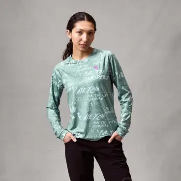 Edullinen Hinta ENDURA SINGLETRACK PRINT pitkähihainen naisten paita Sage Green