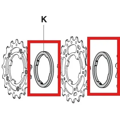 Löytö CAMPAGNOLO CENTAUR 10V 2,55mm Kasettivälilevy (x2)