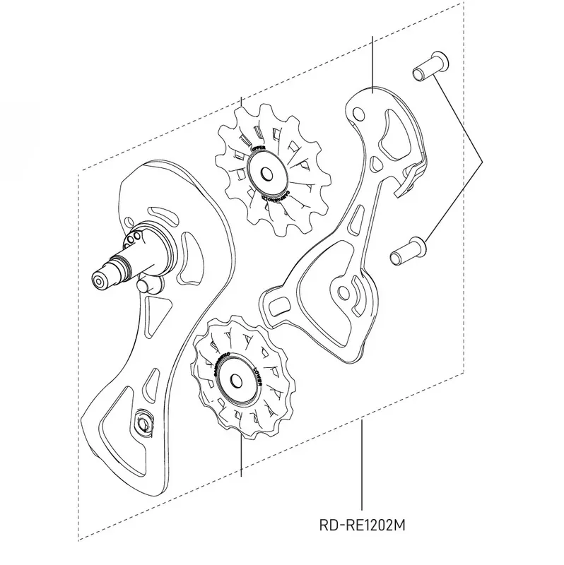 CAMPAGNOLO RECORD 12V -takasiirtäjän täydellinen häkki, keskikokoinen Alennettu Hinta