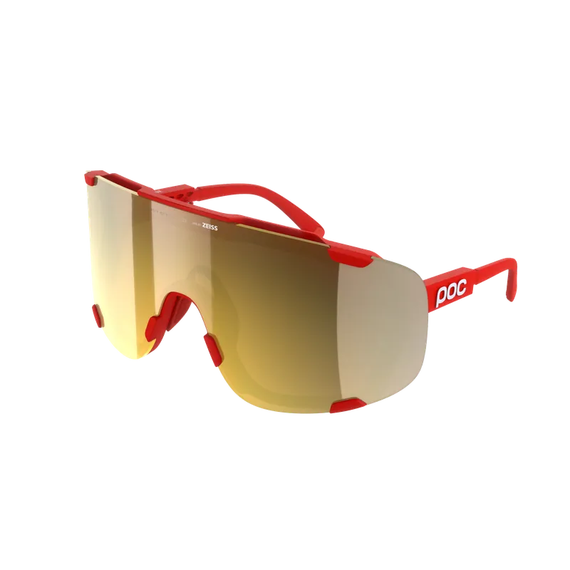 Bestseller POC DEVOUR WF+ -aurinkolasit Punainen Clarity Road Partly Sunny Gold -linssi
