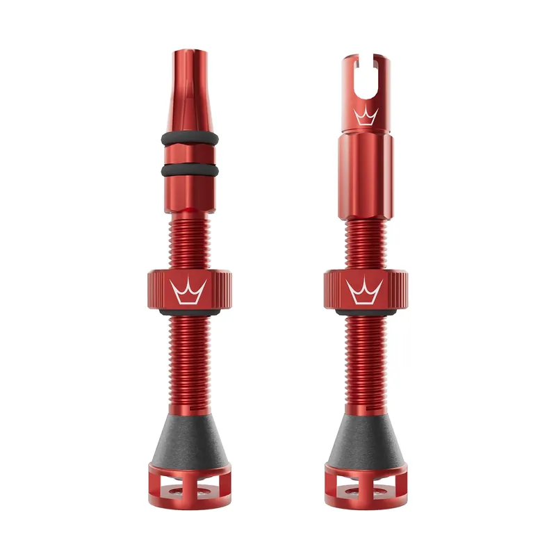Alkuperäinen PEATY‘S HOLESHOT FAST FLOW Tubeless-venttiilit 60mm (x2) Punainen