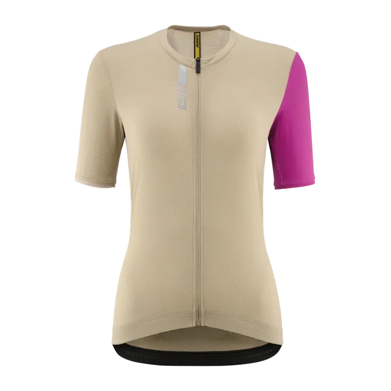 MAVIC ESSENTIAL Lyhythihainen naisten paita beige/fuksia Tukkuhinta