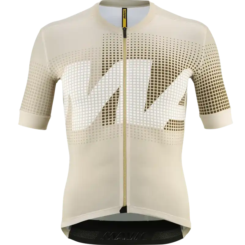 Turvallinen Maksu Maillot MAVIC AKSIUM GRAPHIC Lyhythihainen Beige