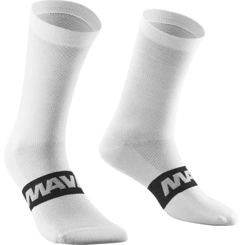 Alennus MAVIC ESSENTIAL MID -pyöräilysukat Valkoinen