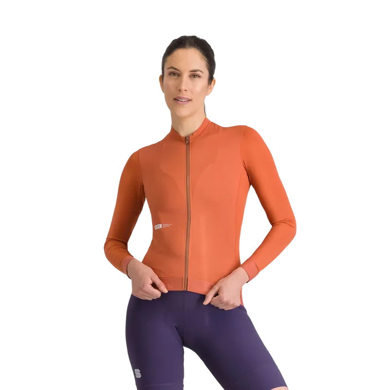 Korkea Laatu SPORTFUL SRK pitkähihainen pyöräilypaita Nainen Oranssi