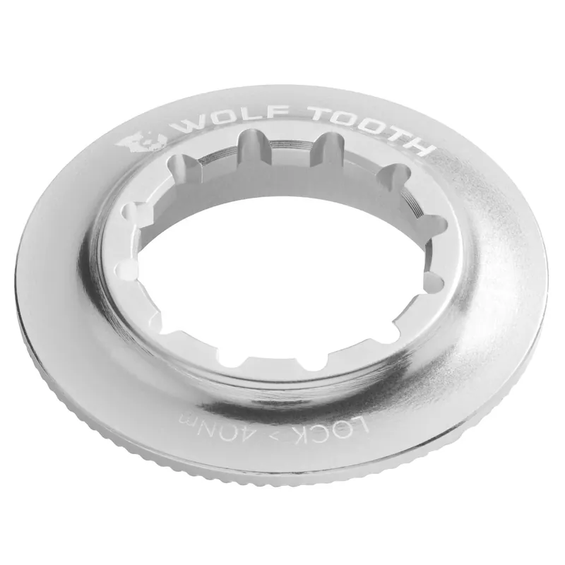 Alennettu WOLF TOOTH sisäinen Centerlock-mutteri hopea