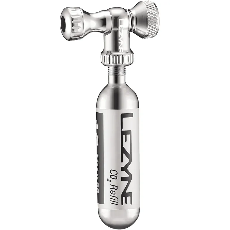 LEZYNE CONTROL DRIVE CO2-täyttölaite + kierteinen CO2-patruuna (x1) hopea Flash-Tarjous