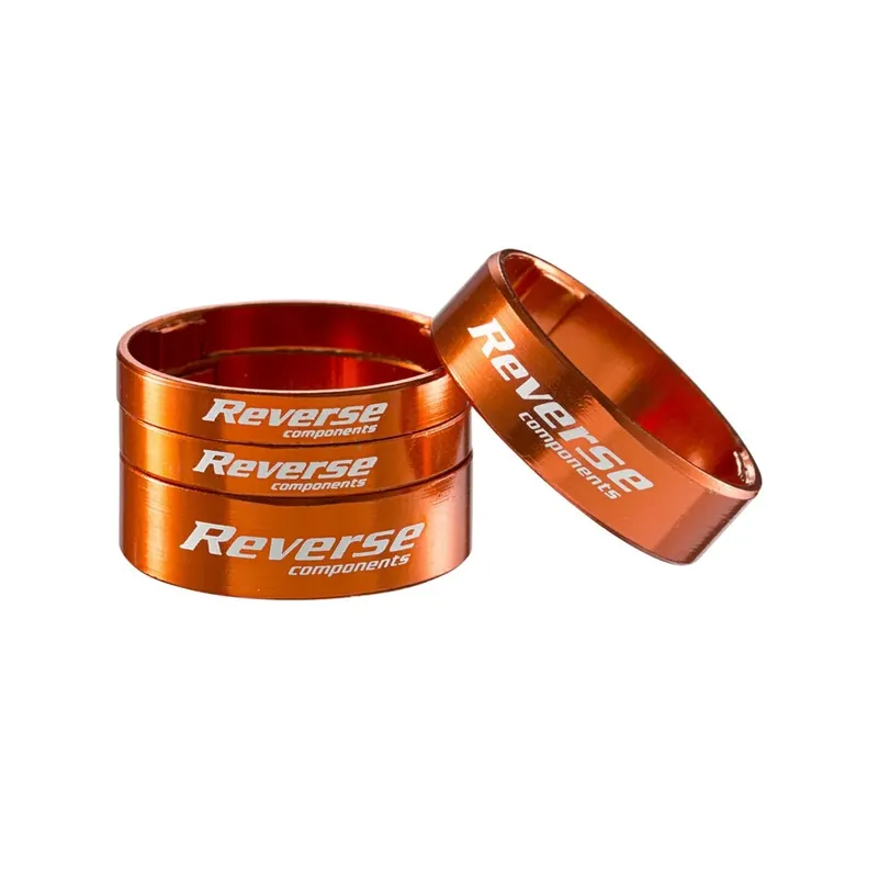 Aito Ohjaustangon välilevysarja REVERSE COMPONENTS Aluminium Ultra-Light 1"1/8 Oranssi
