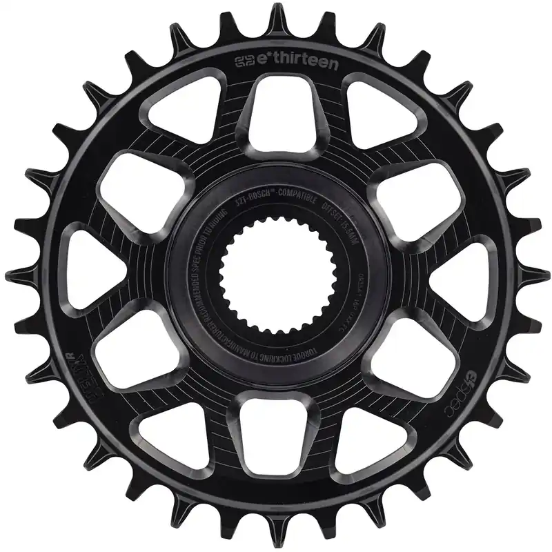 E13 Helix R e*spec Ring Bosch Gen4 Direct Mount 53mm Chainline Black Turvallinen Maksu