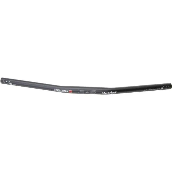Uusi Malli Ergotec Ohjaustanko Tasainen Tanko Ø25.4mm 600mm 5Gr Musta