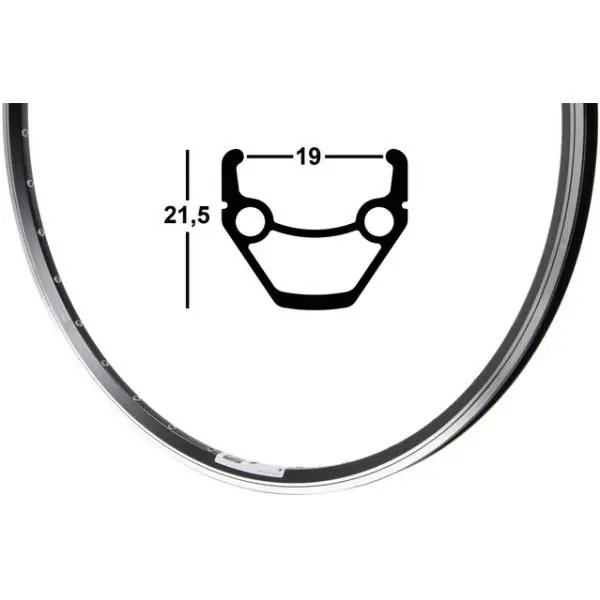 Viimeinen Mahdollisuus Contec Vanne Classic Z19 19-622 36 Reikä Alu - Musta