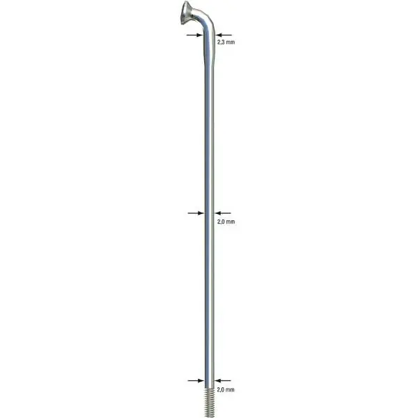Sapim Pinna 14 Vahva + Polyax Nippa 268mm - Hopea (100) Tehdashinta