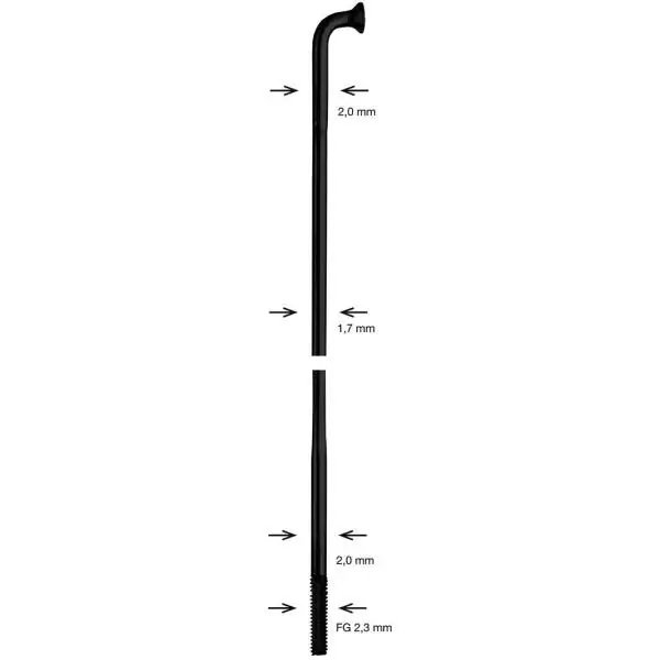 Alpina Pinna Ø2mm DB 278mm Inox Musta (100) Bestseller