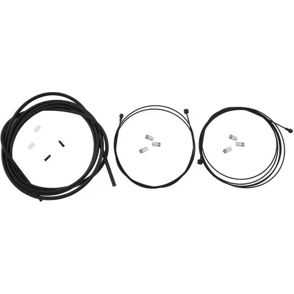 Flash-Tarjous Contec Pysähtyä ++ Jarruvaijerisarja Ø1.5mm PTFE Etuosa/Taka - Musta