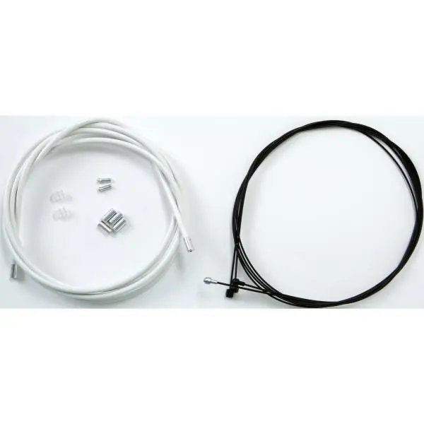 Aito Contec Pysähtyä ++ Jarruvaijerisarja Ø1.5mm PTFE Etuosa/Taka - Valkoinen