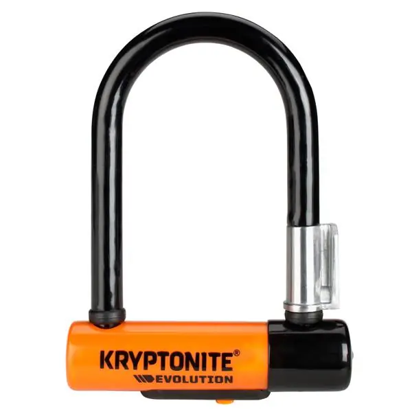 Kryptonite U-Lukko Evolution Mini5 8.3x14cm - Musta/Oranssi Uusi Kokoelma