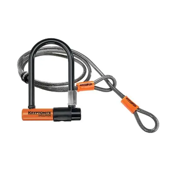 Bestseller Kryptonite U-Lukko Evoluutio Mini7 8.3x17.8cm - Musta/Oranssi