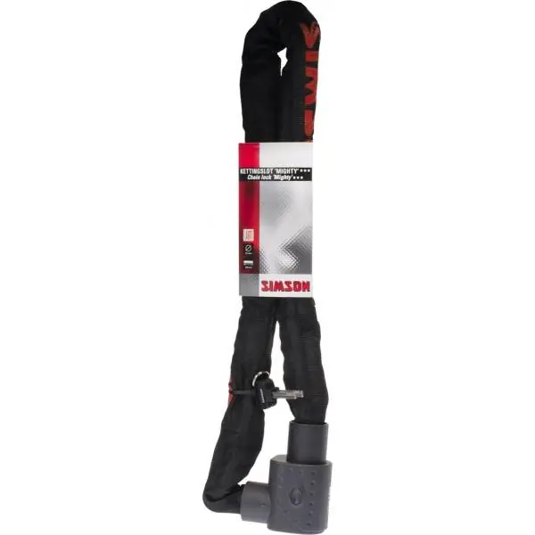 Alkuperäinen Simson Mighty Ketjulukko Ø10mm 100cm - Musta