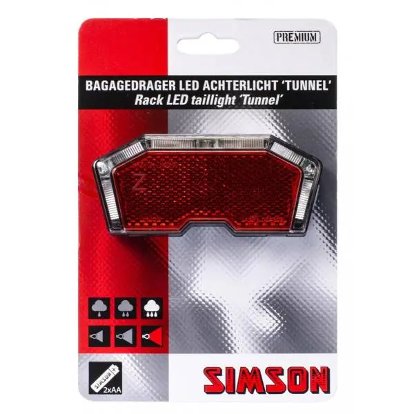 Halpa Hinta Simson Tunnel Takavalo LED Paristot - Läpinäkyvä