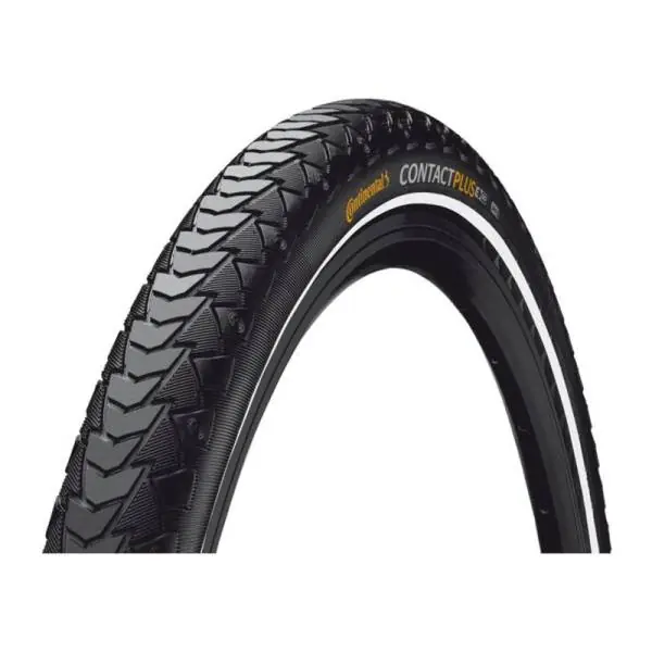 Continental Contact Plus Rengas 28 x 1 1/4 x 1 3/4" Reflec Musta Alkuperäinen