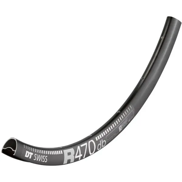 Alennettu DT Swiss R470 Vanne 28" 32 Reikä 24mm Alu Levy - Musta