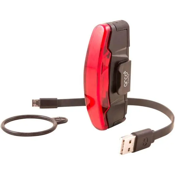 Spanninga Arco Takavalo LED Akku USB - Musta Flash-Tarjous