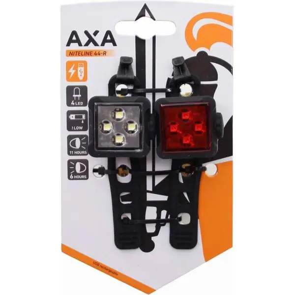 Axa Niteline 44-R Valosarja LED USB Ladattava - Musta Flash-Tarjous