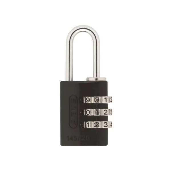 Ajankohtainen Abus 145/20 Numero Riippulukko - Musta
