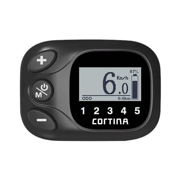 Bafang C15 E-Bike Näyttö Cortina 850mm - Musta Tehdashinta