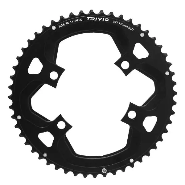 Flash-Tarjous Trivio Race Hammaspyörä 52 Hampaat 11S Bcd 110mm - Musta