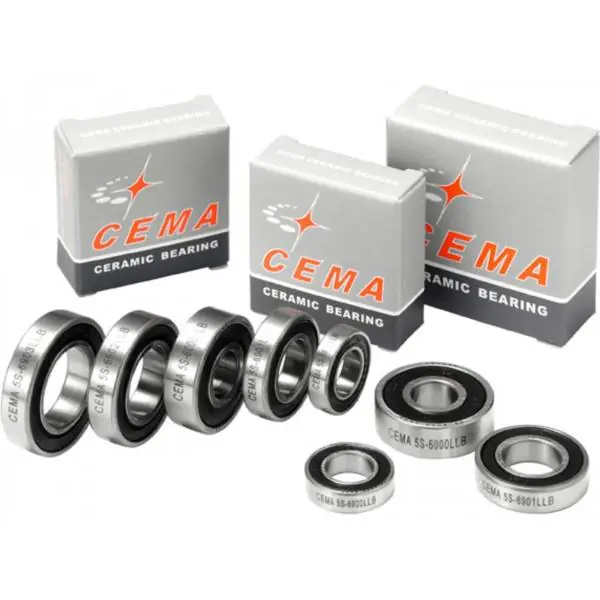 Cema Inox-Keraaminen Laakerit 9 x 17 x 5mm - Hopea Alkuperäinen