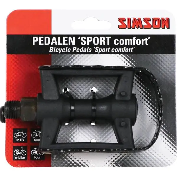 Lähetetään Heti Simson Sport Comfort Polkimet Muovi/Teräs - Musta