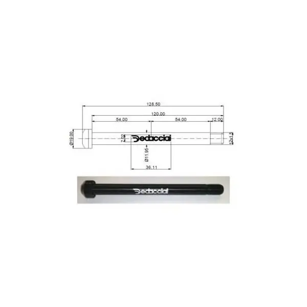 Löytö Dedacciai Pyöränakseli Etuosa M12x120mm - Musta