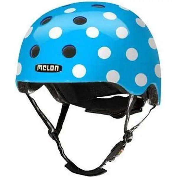 Sertifioitu Melon Kypärä Pilkut Sininen/Valkoinen - XL/2XL 58-63 cm
